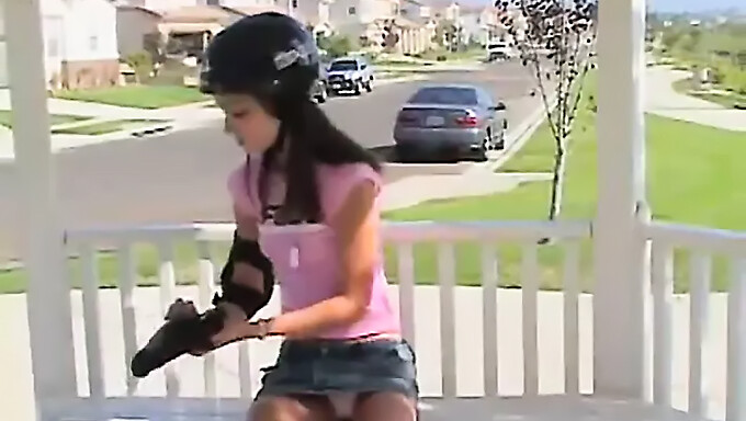 Intense Solo Session With A Cute Skater Girl