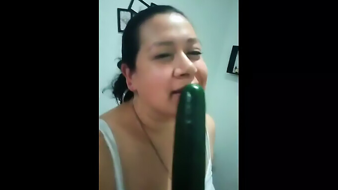 Latina College Student Enjoys A Huge Toy