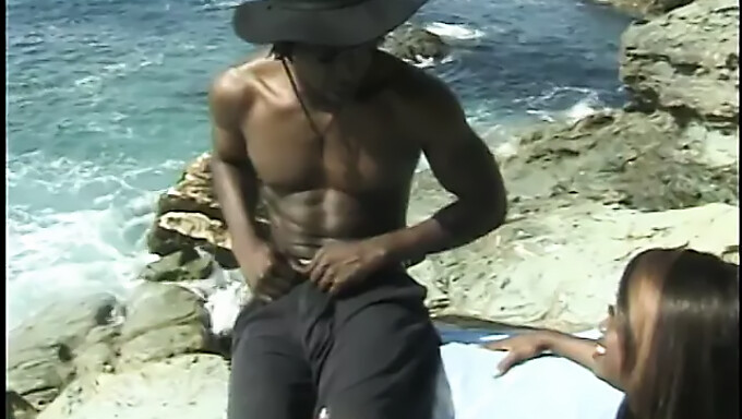 Latina And Black Teens Enjoy A Threesome On The Beach