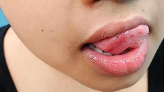 Mature And Teen Amrita'S Sexy Lipstick Trick