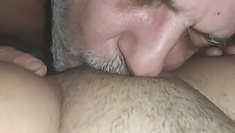 Luna'S Young And Wet Pussy Gets A Satisfying Licking From An Old Man